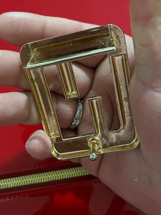Fendi Silver Double F Logo Belt Buckle main image 7